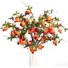 Artificial Pomegranate Branches,4Pcs Faux Fruit Stems for Home Decor,31.5IN