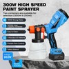 Cordless Paint Sprayer with 3.0mAh 21V Battery, 300W Electric Paint
