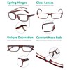 Eyekepper 12-Pack Classical Rectangular Reading Glasses for Men Spring Hinges