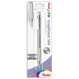 Pentel Arts GraphGear 500 Premium Drafting Pencil, 0.9mm, Gray Barrel, 1-Pack (PG529NPABP)