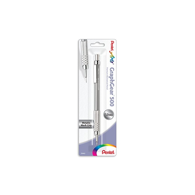 Pentel Arts GraphGear 500 Premium Drafting Pencil, 0.9mm, Gray Barrel,