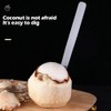 2Pcs White Coconut Opener,Coconut Meat Scraper,Soft and Flexible Coconut Egg