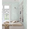 Fiula Boho Peel and Stick Wallpaper Green/White Leaf Contact Paper