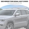 JeCar Side Mirror Turn Signal Light Trim Covers Smoked Blinker