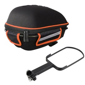 Bike Saddle Bag Bike Mountain Road Bike Portable Large Capacity Thickened Hard Shell Rack Bag Orange