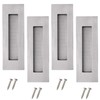 Vancoho 6 Inch Recessed Pocket Door Pull, Stainless Steel Rectangular