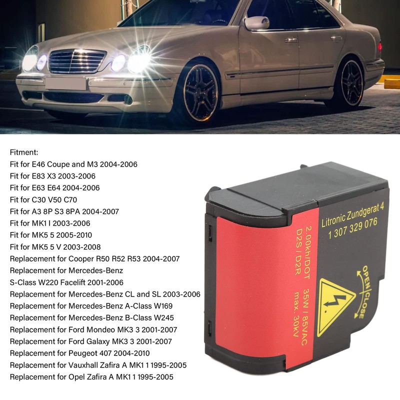 Xenon HID Headlight Ignition Ballast, D2S Lamp Holder HID Headlight