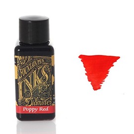 Diamine 30 ml Bottle Fountain Pen Ink, Poppy Red