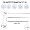 Jewlpire Solid 925 Sterling Silver Chain Necklace for Women, 1.3MM