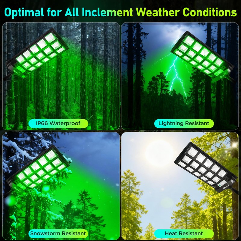 BINGLUX Hog Lights for Night Hunting - 20000LM Solar Powered