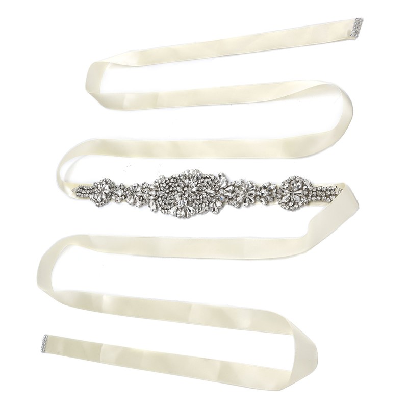 Rhinestone Wedding Dress Belt Elegant Waistbelt Clothes Accessories for Bride