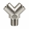 1/4in NPT Y-Shaped Pipe Splitter for Flow Distribution – Nickel-Plated