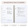 Beautiful Daily Planner And Notebook With Hourly Schedule - Aesthetic