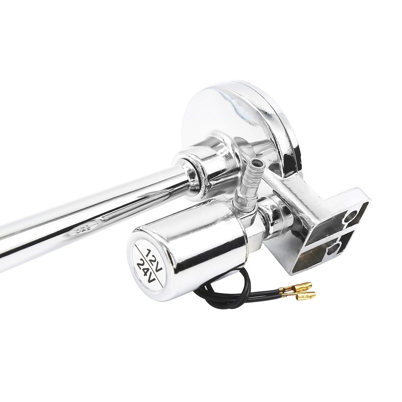 Single-tube Trumpet Electric Horn Chrome Air Horn Loudspeaker Kit 150dB