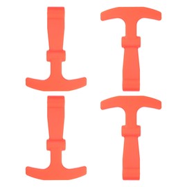 M METERXITY 4-Pack Replacement Lid Latches, Hard Durable Rubber Cooler T-Latches Replacement for RTIC for Igloo and More Related Lid Latch Parts [Orange]