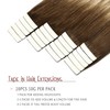 SURNEL Tape-In Real Hair Extensions 40 cm Balayage Brown Tape