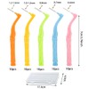 50pcs Interdental Brushes, 5 Sizes Angled Head Tooth Picks Dental