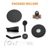 Black Tub Shower Faucet Set Complete with 6-Inch Rainfall Shower