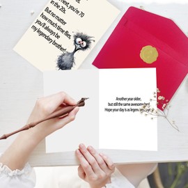 Mcduldul Happy Birthday Card for Brother, Funny Brother Birthday Gifts from Sister,Bro Bday Greeting Card