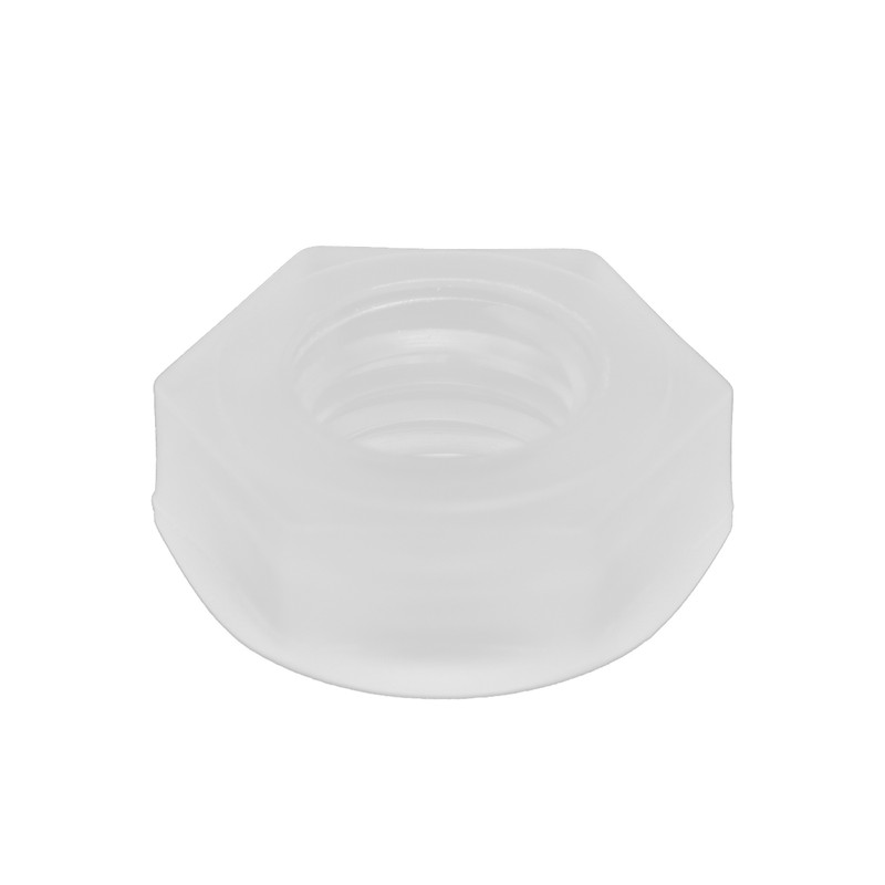 50Pcs Hex Nuts Plastic Environmental Protection Corrosion White Resistance Hexagonal