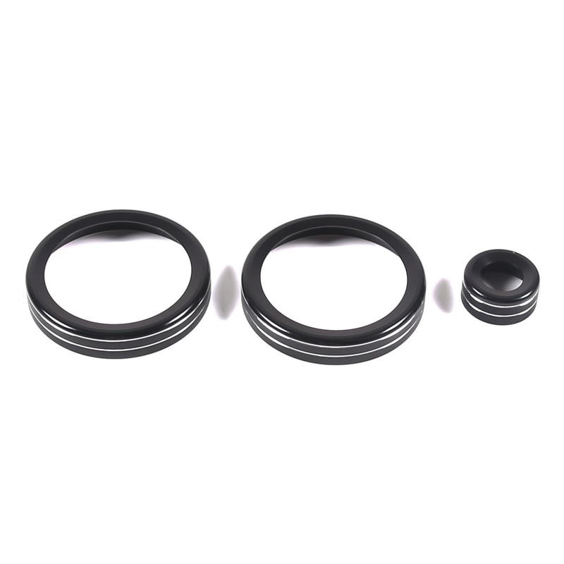 DIYUCAR Aluminium Alloy Car Air Conditioning Volume Knobs Ring Cover