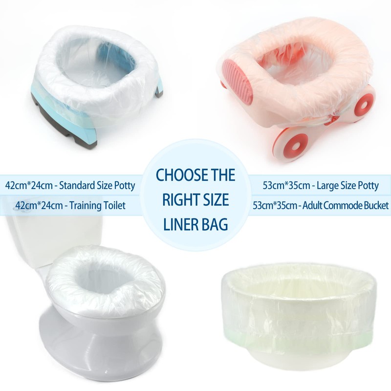 Fassory 50 Pcs Potty Liners Toilet Seat Liners, 42cm *