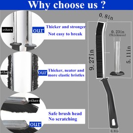 Hard Bristle Crevice Cleaning Brush,2024 New Widen and Thicken Multifunctional Gap Cleaning Brush Tool for Small Spaces Cleaning，Gap Cleaning Brush for Bathrooms, Kitchens, Window Groove,car (3Pcs)