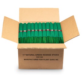 10000 Unscented (Green) Incense Sticks 11" Bulk Wholesale - 100% Natural Joss and Bamboo Punk Blanks - Great for DIY Aromatherapy Incense Making.