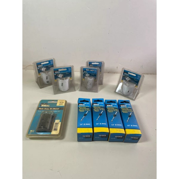 Ideal Hole Saw Drill Bit Kit 2x 1-1/2" 7/8" 4x