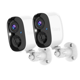 Security Cameras Wireless Outdoor,2K Indoor WiFi Wireless Cameras,Outside Battery Powered Camera for Home Security,AI Motion Detection,Color Night Vision,Spotlight,Siren Alarm,SD/Cloud Storage,2 Pack