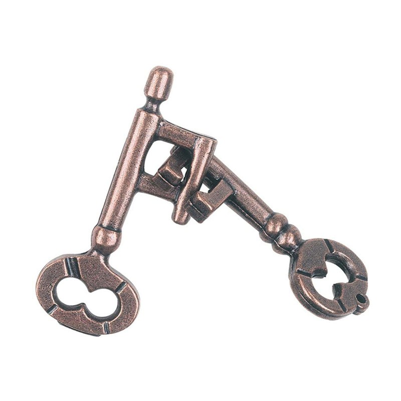 Sujosa 2 Pair Sets of Metal Brain Teaser Puzzle Keys,