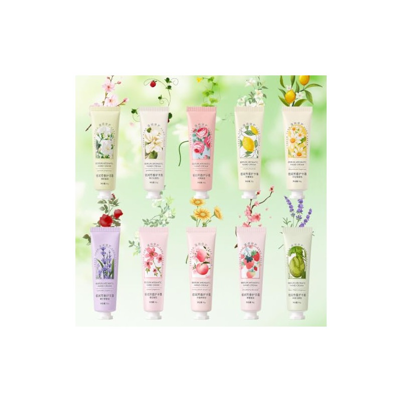 10PCS Crema de Manos Hidratante (Rosa)