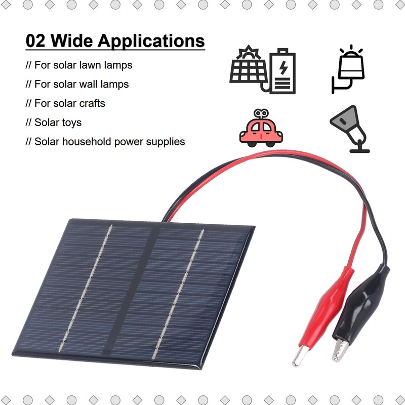 SALALIS 1.5W 12V Mini Small Solar Panel Module DIY Polysilicon