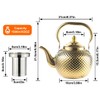 SANQIAHOME 1500ml teapot with Infuser stainless steel Water Boilers lifting