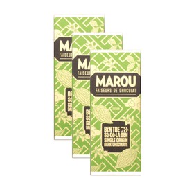 Marou Origin Ben Tre 78% Cacao Dark Chocolate 3-Pack | Vietnam Single Origin, Dairy Free, Gluten Free, Soy Free | 3 x 24g Mini Bar