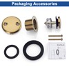 Anpean Brass Tip-Toe Tub Drain Kit with Basket Strainer and