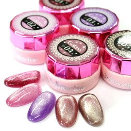 Nail Recipe Galaxy Color Gel Kit Magnetic Gel (5 Color Set A Pattern)