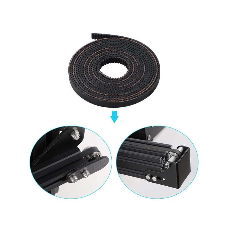 LEOWAY Timing Belt Length 2M, Open 2GT Timing Belt Pitch