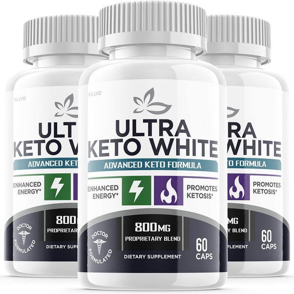 (3 Pack) Ultra Keto White Pills (180 Capsules)