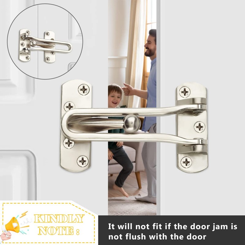 Door Latch, 2 Pack Door Security Locks for Kids, Door