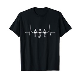 Foosball Player Heartbeat Table Soccer Maglietta