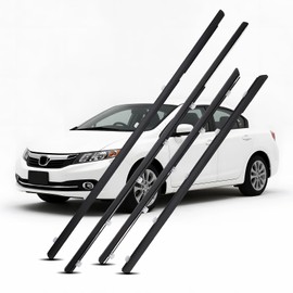 4Pcs Window Weather Stripping Moulding Weatherstrip Trim Seal Belt Compatible with Honda Civic 2012-2015 4 Door Sedan, Replace#72450-TR0-A01 72410-TR0-A01 72950-TR0-A01 72910-TR0-A01