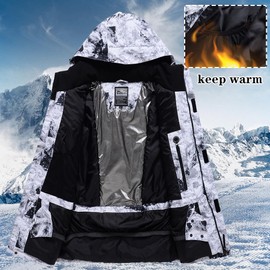 Men's Ski Suit Waterproof Snow Suits Two Piece Snowboard Jacket and Pants Set Outdoor Windproof Winter Warm Snowsuits