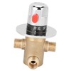 G1/2in 3 Way Brass Thermostatic Mixing Valve Faucet Temperature Mixer