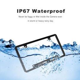 License Plate Backup Camera HD Night Vision Rear View Camera with 8 LEDs 170° Viewing Angle Waterproof Backup Rear Camera for Cars