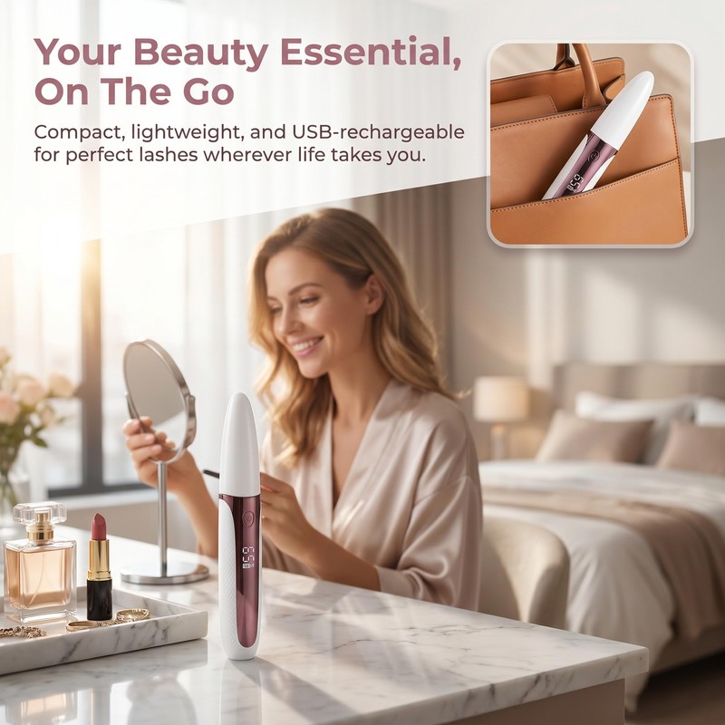 Litinliv Heated Eyelash Curler, Electric Eyelash Curler, Quick Heating Eyelash