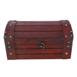Pirate Treasure Boxes, Small Wood Decorative Chest Treasure Chest Box with Lock Wooden Treasure Box Decorative Storage Boxes Vintage Box for Crafts