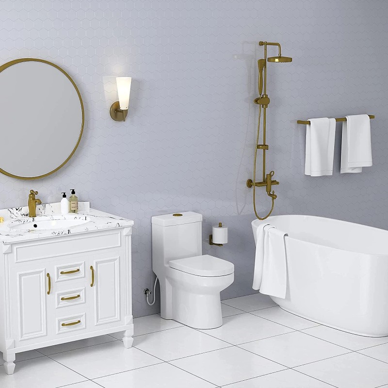HOROW 48mm Toilet Flush Button Gold Dual Flush for HOROW