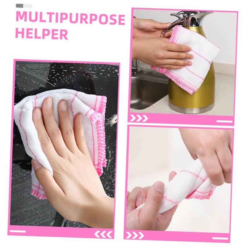 CIYODO 10 Pcs Highly Absorbent Cotton Gauze Dish Cloths for
