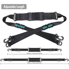 Scooter Carry Strap, Universal Adjustable Carry Strap, Hand Carry Handle for E Scooter, 144-206 cm Load Capacity, 40 kg Carry Strap, Balance Bike, E-Scooter Accessories, E-Scooter Accessories